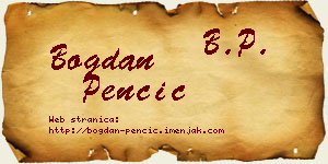 Bogdan Penčić vizit kartica